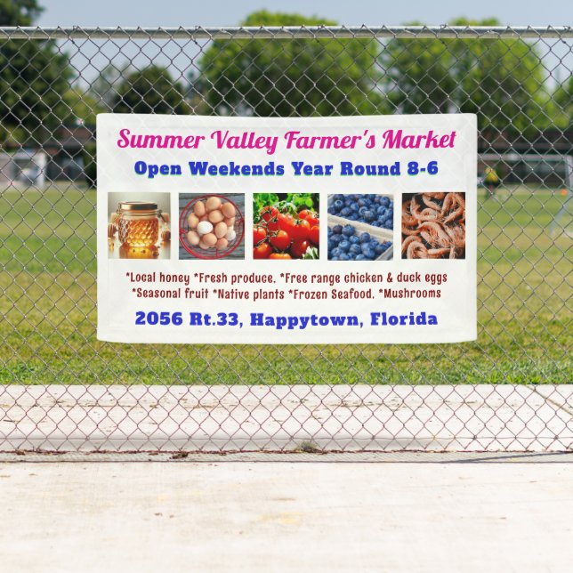 Farmers Market Custom Photos Advertising Banner (Insitu)