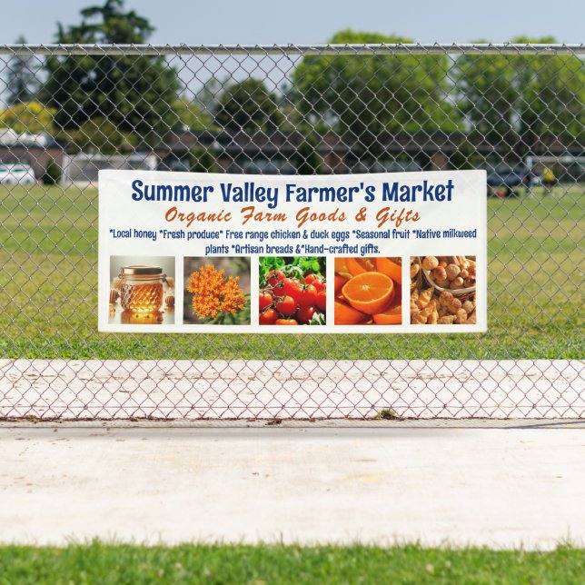 Farmers Market Custom Photos Advertising Banner (Insitu)