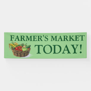 Farmer's Market customisable vegetable banner sign