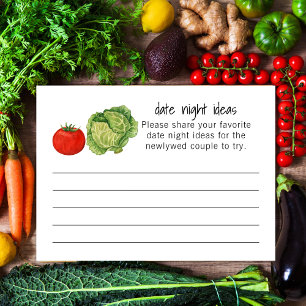 Farmers Market Date Night Ideas Bridal Shower Enclosure Card