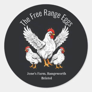 farmers market egg box Label  free range