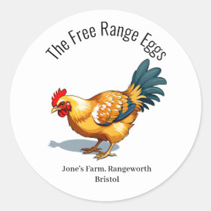 farmers market egg box Label  free range