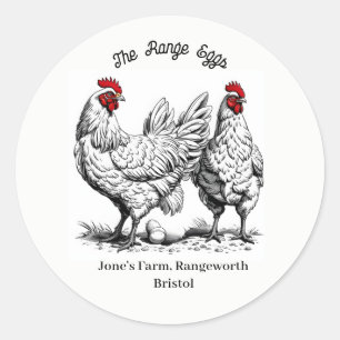farmers market egg box Label  free range