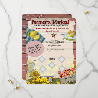 Farmer's Market Event Flyers (No AI) Save The Date