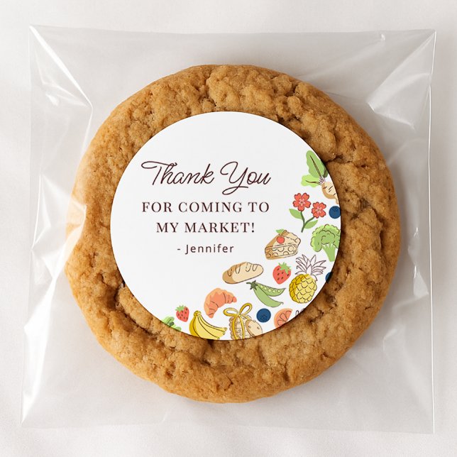 Farmers Market Farm Fresh Birthday  Classic Round Sticker (Creator Uploaded)