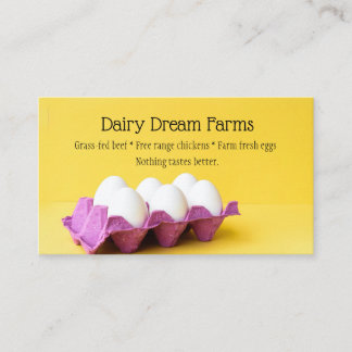 Farmers Market Farm Fresh Eggs Business Card