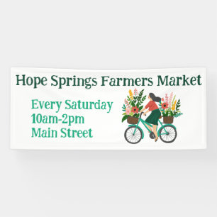 Farmers Market Farm Stand Hand-drawn CUSTOM  Banner