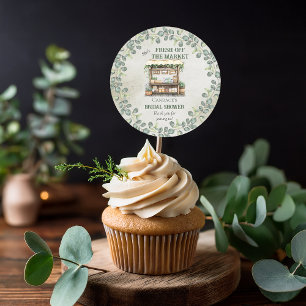 Farmer's Market Farm Stand Welcome Bridal Shower Classic Round Sticker