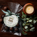 Farmer's Market Farm Stand Welcome Bridal Shower Favour Tags<br><div class="desc">Beautiful forest and sage green eucalyptus and boutique "She's Fresh Off the Market" Farmer's Market Bridal Shower design.  Rustic aged-look front background combined with the greenery laden wood stand and the surrounding overhanging eucalyptus is reminiscent of an open air Italian or country marketplace.</div>