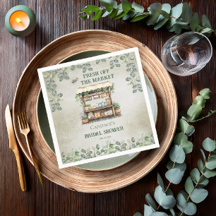 Farmer's Market Farm Stand Welcome Bridal Shower Napkin