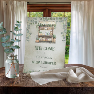 Farmer's Market Farm Stand Welcome Bridal Shower Pedestal Sign