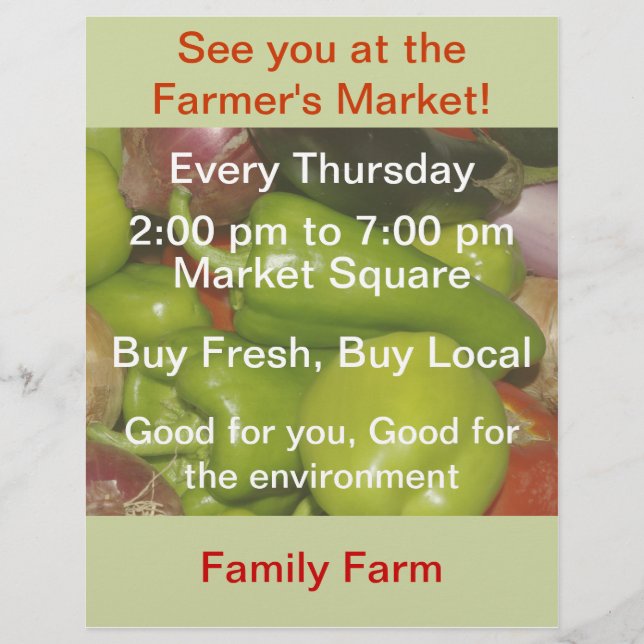 Farmers Market Flyer (Front)