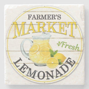 Farmers Market Fresh Lemonade Stone Coaster