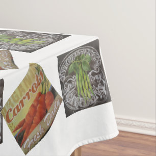 Farmers Market Fruit Vegetables Pattern Tablecloth
