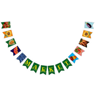 Farmers Market Garden Vegetables Party Bunting
