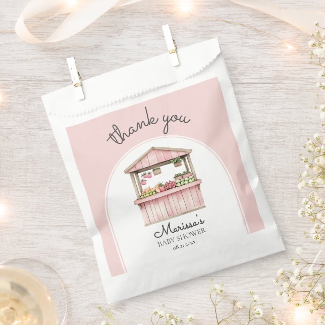 Farmers Market Girl Baby Shower Favour Bags (Clipped)