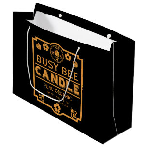 Farmers Market Honey Candles Large Gift Bag