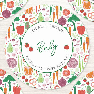 Farmers Market Locally Grown Baby Shower Classic Round Sticker