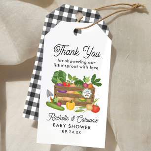 Farmers Market Locally Grown Baby Shower Favour Ta Gift Tags