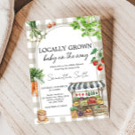 Farmers Market Locally Grown Baby Shower Invitation<br><div class="desc">Welcome your little one with our heartwarming Locally Grown Baby Shower Invitation Printable. Personalise to share the joy with your loved ones!

BS957</div>
