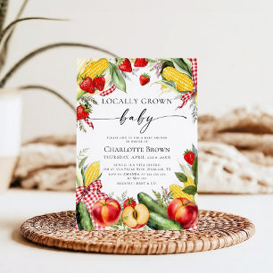 Farmer's Market Locally Grown Baby Shower Invitation