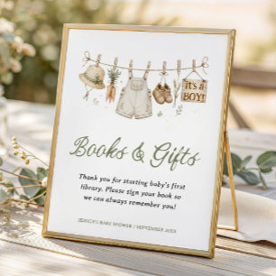 Farmers Market Locally Grown Book gift baby shower Poster