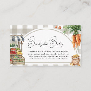 Farmers Market Locally Grown Books for Baby Enclosure Card