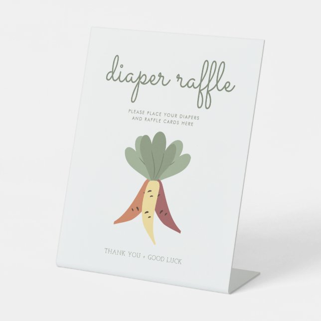 Farmers Market Locally Grown Diaper Raffle Sign (Front)