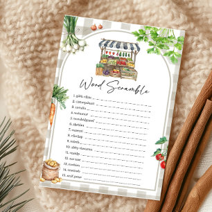 Farmers Market Locally Grown Word Scramble Game