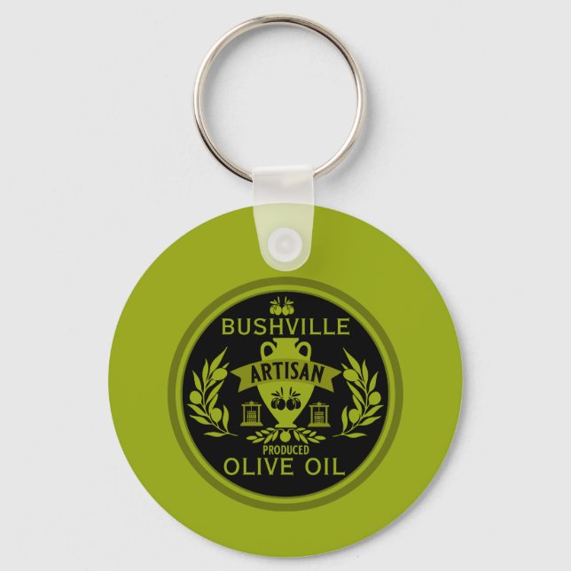 Farmers Market Olive Oil Key Ring (Front)