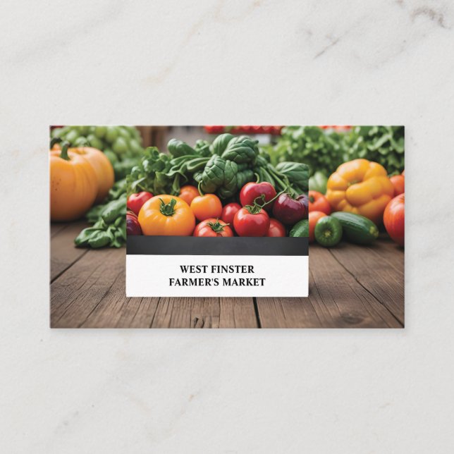 Farmer's Market or CSA Photo  Business Card (Front)