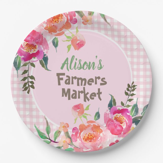 farmers market paper plate (Front)