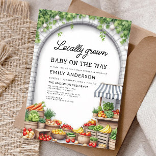 Farmers Market Produce Baby Shower Invitation