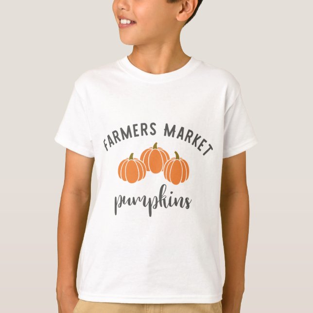 Farmers Market Pumpkins T-Shirt (Front)