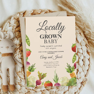 Farmers Market Rustic Pastel Baby Shower Invitation