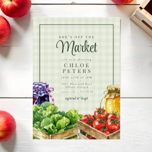 Farmers Market She's Off the Market Bridal Shower Invitation