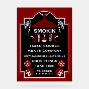 Farmers Market Smokehouse Meat Acrylic Sign