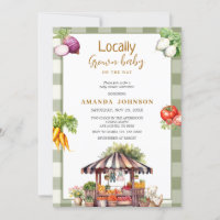 Farmers Market Stand Locally Grown Baby Shower