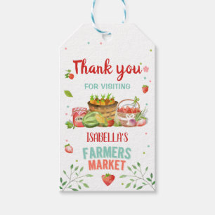 Farmers Market Thank You Birthday Locally Grown Gift Tags