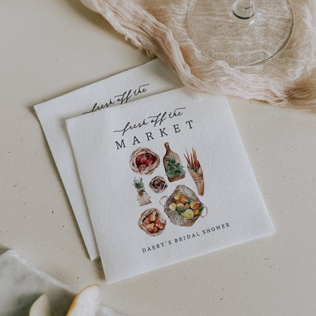 Farmers Market Themed Bridal Shower Napkin (Creator Uploaded)