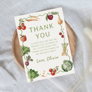 Farmers market Vegetable Birthday Thank You Card