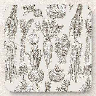 farmer's market vegetables tea strong white coaster