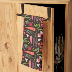 Farmers Market Vegetables Tea Towel