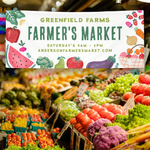 Farmer's Market Your Company Name Banner