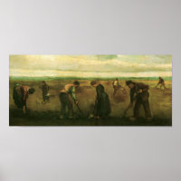 Farmers Planting Potatoes Van Gogh Fine Art