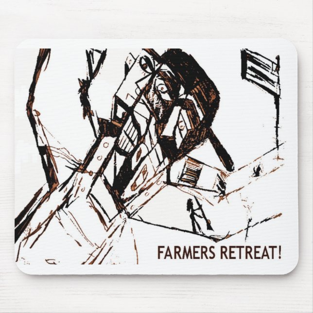 FARMERS RETREAT white Mouse Pad (Front)