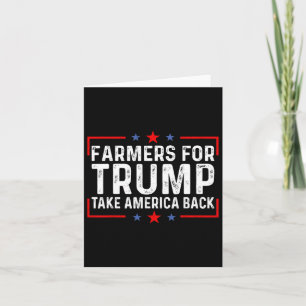 Farmers Tees - Farmers For Trump Take America Back Card