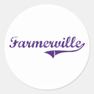 Farmerville Louisiana Classic Design Round Sticker