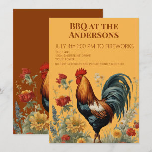 Farmhouse 4th of July BBQ Party Invitation