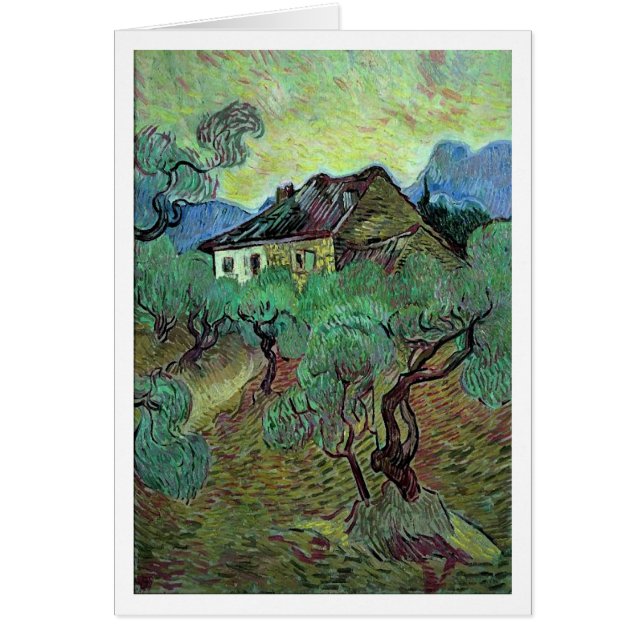 Farmhouse Among Olive Trees Van Gogh Fine Art (Front)